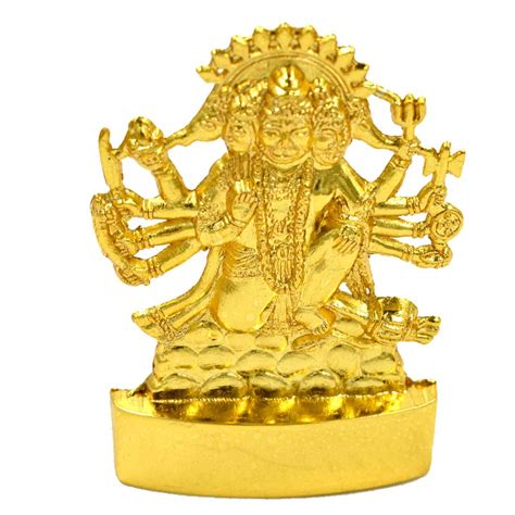 AFH Panchamukhi Hanuman Pooja Golden Metal Yantra : Amazon.in: Health ...