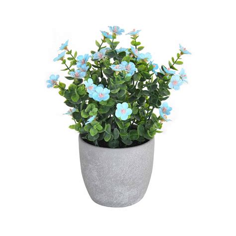 Buy Artificial Gypsophila Flower Plant with Ceramic Pot (Blue) Online ...