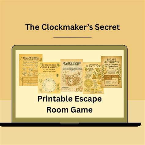 Buy Escape Room Kit: the Secret of the Clockmaker’s Workshop | DIY ...