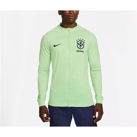 Men's Nike Brazil National Team Green Strike Raglan Full-Zip ...