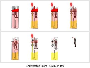 Image result for Exploded View Drawing of a Butane Lighter