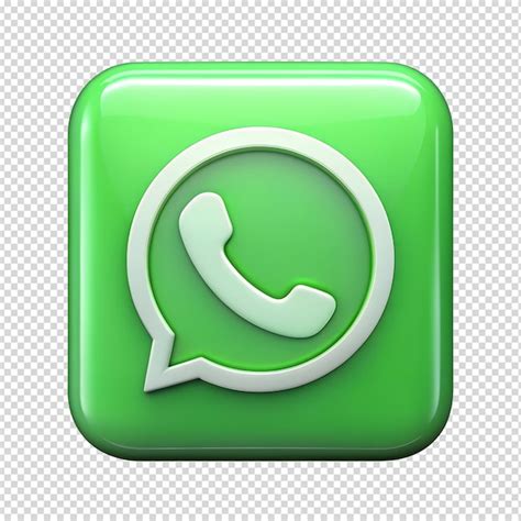 Logo 3D de WhatsApp sur un fond transparent | PSD Premium généré à base ...