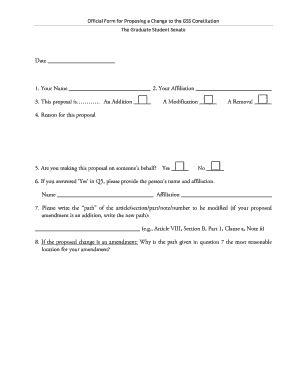Fillable Online case GSS Official form--Proposed Amendment to ...