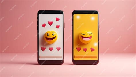 Premium Photo | Two smartphones side by side screens displaying ...