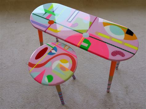 Pink Resin Nesting Coffee Tables: Funky Neon Accent Tables - Etsy ...