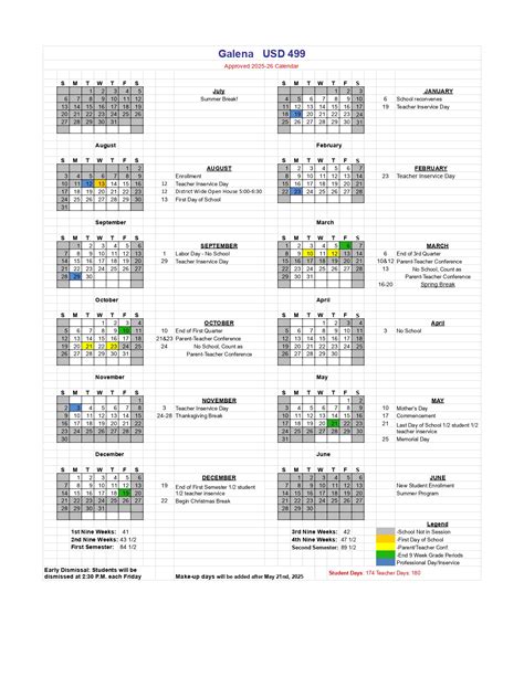 Galena USD 499 KS Calendar 25-26 Revised [pdf] - EduCounty