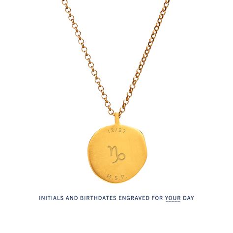 The May 26 Zodiac Pendant Necklace – Birthdate Co.