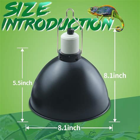 Buy LUCKY HERP Aluminum 8.1inch Dome Reptile Light Fixture, Reptile ...