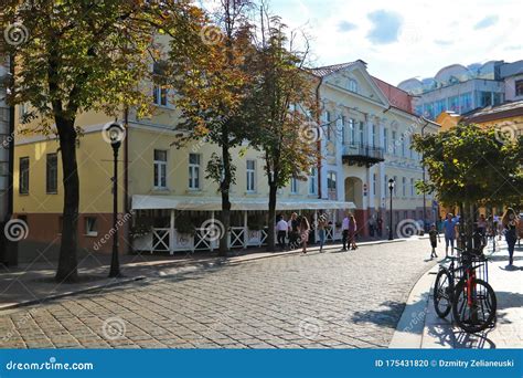 Grodno, Belarus - May 18, 2019: Old Streets of the City on a Sunny Day ...
