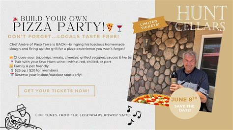 Build your own pizza party at Hunt!, 2875 Oakdale Rd, Paso Robles, CA ...