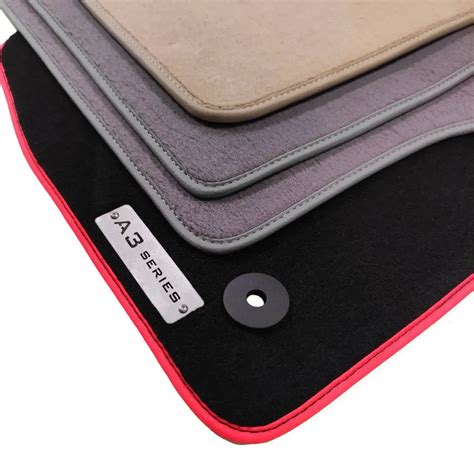 Velour Audi A3 Floor Mats - 20+ Colors & Metal Logo