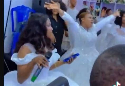 Single women spotted wearing wedding gowns, praying for husbands at a ...