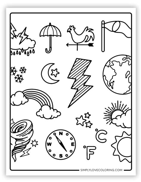 25 Weather Coloring Pages (Free PDF Printables) - Simply Love Coloring