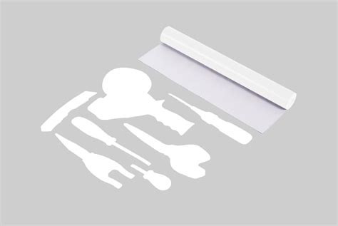5S LEAN TOOL VINYL SHADOW BOARD TAPE 15" X 180" White (White) : Amazon ...