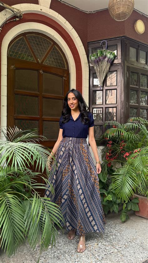 Indigo Aura Printed Palazzo (Free Size) – The Wink Label