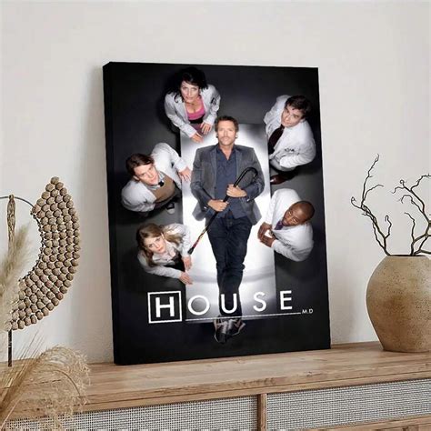 Medical Drama House, M.D. Minimalist Vintage TV Series Poster Framed ...