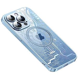 SHERAF Circuit Board Back Case for iPhone 14 13 12 Pro Max Magnetic ...