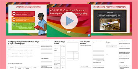 Required Practical Investigations: 10.2.12 - Paper Chromatograph Lesson ...