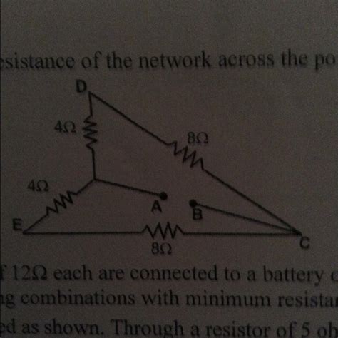Calculate the equivalent resistance of the network across the points A ...