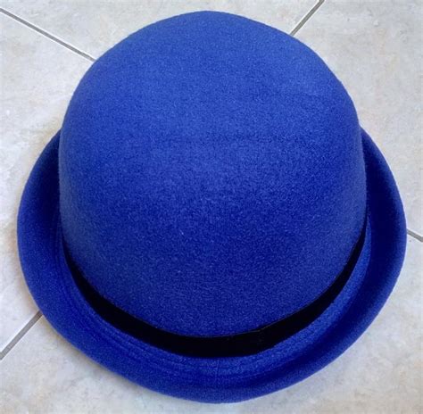Jual Topi Caplin Dewasa / Bowler Hat Charlie Chaplin Lokal - Biru ...