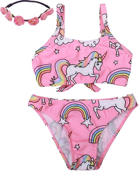 Little Girls 3pcs Bikini Swimsuit Unicorn Lovely India | Ubuy