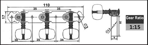 Mr.Power Classical Guitar Tuners Machine Heads 3+3 Set Tuning Keys ...