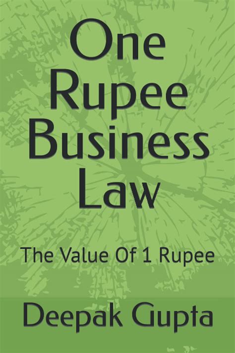 Buy One Rupee Business Law: The Value of 1 Rupee Book Online at Low ...