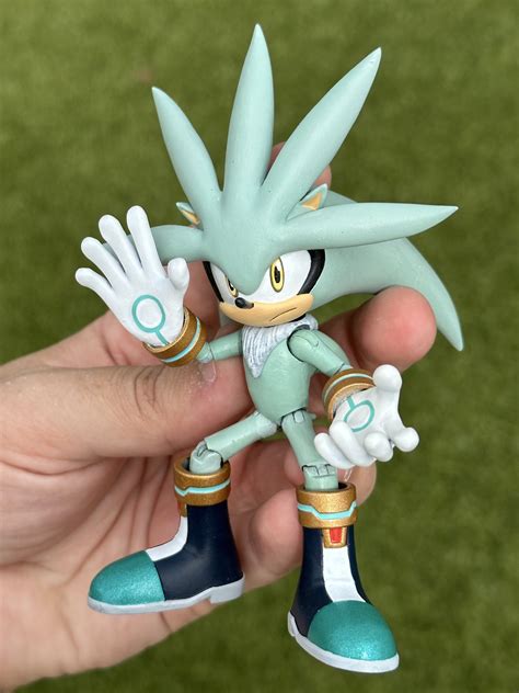 Silver The Hedgehog Poser Figure Sonic Super Poser Silver Action Figure ...