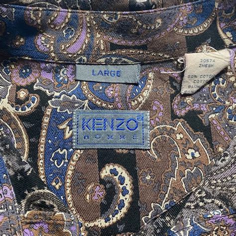 vintage KENZO paisley switching stripe shirt | NOIR ONLINE