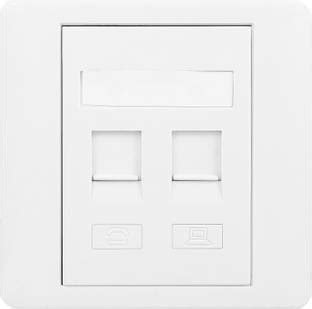 ANDTRONICS Combo Set - RJ45 CAT6E Lan I/O Network Keystone Jack + Gang ...