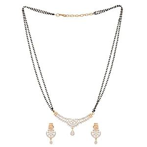 SARAF RS JEWELLERY Beautiful Black & White AD -Studded & Beaded ...