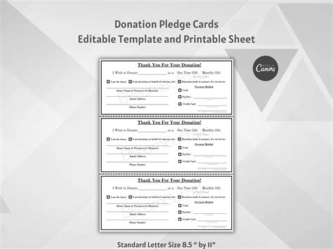 Printable Pledge Card