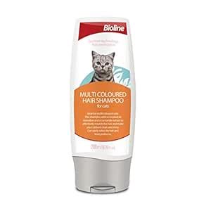 Bioline Multi-Coloured Hair Shampoo for Cat 200ml, Mild and Gentle ...