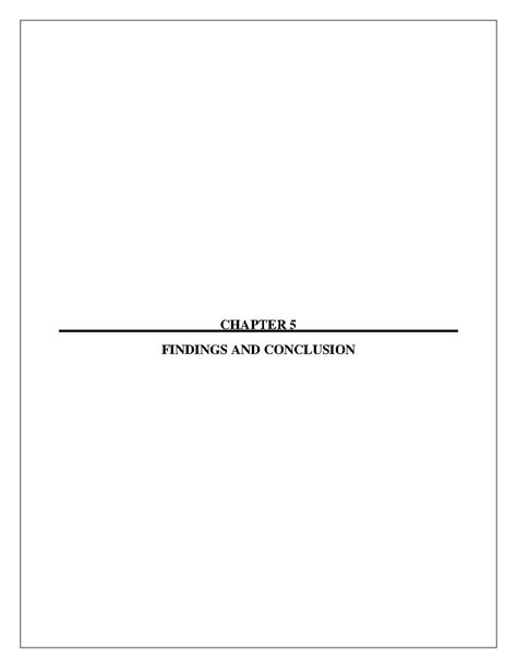 Findings Conlcision MAIN - CHAPTER 5 FINDINGS AND CONCLUSION FINDINGS ...