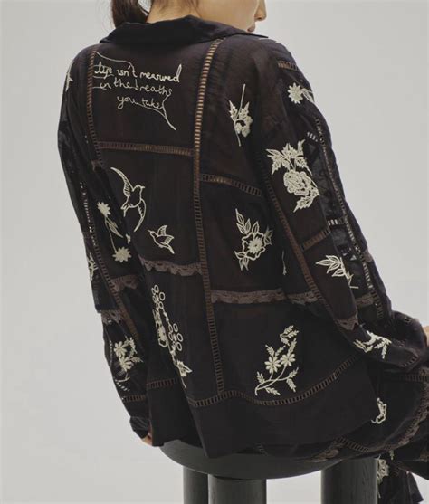 TODAYFUL Embroidery Patchwork Shirt