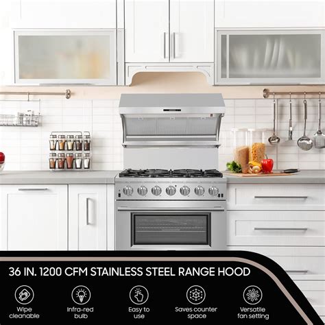 Buy FORNO Savona 36 Inch. Wall Mount Range Hood Back Splash with Top ...