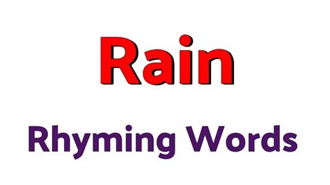 rain rhyming words । Rhyming words of rain । rain ka rhyming word ...