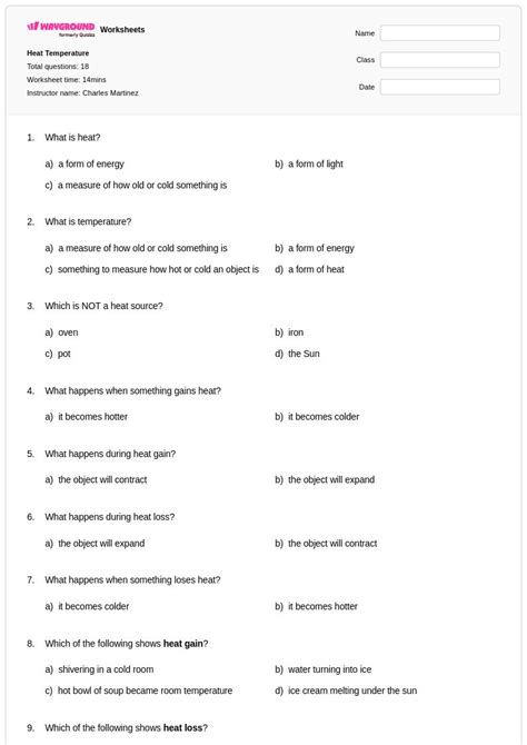 50+ Units of Temperature worksheets for Class 4 on Wayground | Free ...