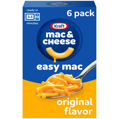 Buy Kraft Easy Mac Original Mac & Cheese Macaroni and Cheese Dinner, 6 ...