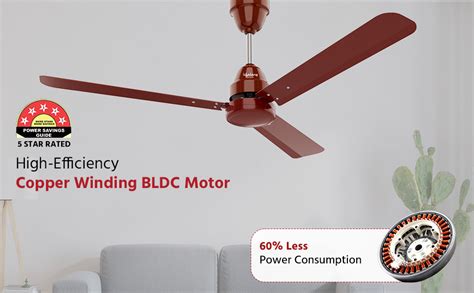 Buy Lifelong 1200mm BLDC Ceiling Fan for Home (48 Inch) - 35-Watt Smart ...