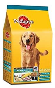 Buy Pedigree Young Adult Food - Chicken and Rice, 1.2kg Bag Online at ...