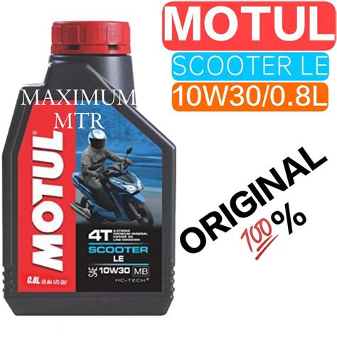 Jual OLI MESIN MOTUL SCOOTER MATIC(0,8L)LE 10W-30/HC-TECH/100% Orisinil ...