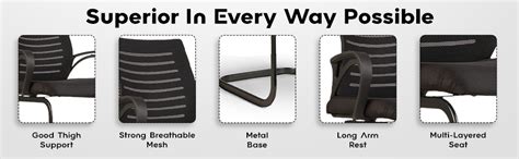 CELLBELL Desire C104 Mesh Mid-Back Ergonomic Office Visitor Chair/Study ...