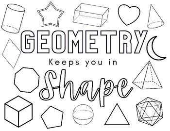 Geometry Shape Printables Coloring Pages [2025]