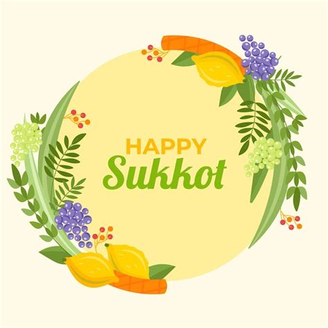 Sukkot-Rahmenvorlage | Kostenlose Vektor