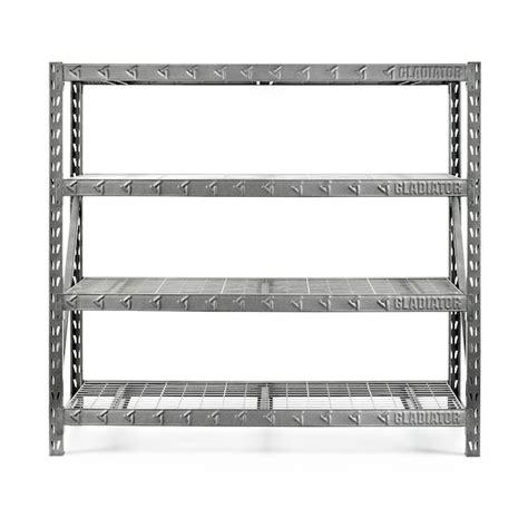 Gladiator Heavy Duty Steel Heavy Duty 4-Tier Utility Shelving Unit (77 ...