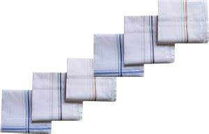 Shopping Shots Pure Cotton Mens White stripes handkerchief ["White ...