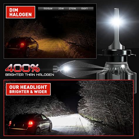 For Holden Barina 2011-2021 H1+H7 LED Headlight Globes High Beam Dipped ...