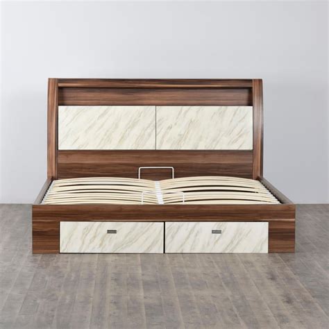 Buy Antonio Savio Queen Size Bed with Hydraulic Storage and Drawer ...