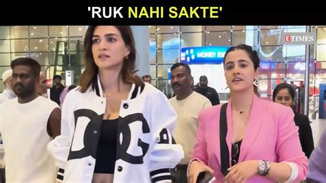 Kriti Sanon and Nupur Sanon refuse to pose for paparazzi at Mumbai airport